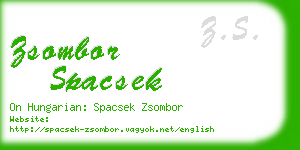 zsombor spacsek business card